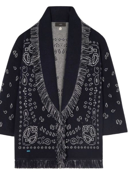Cheap jacquard Alanui Women Bandana cardigan cashmere 0719